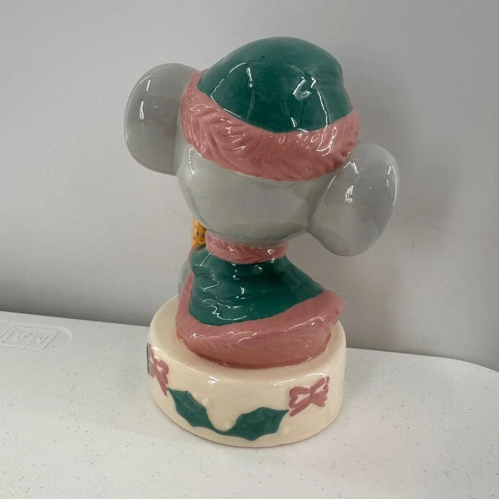 Vintage Christmas Ceramic Mouse‎ Figurine 7